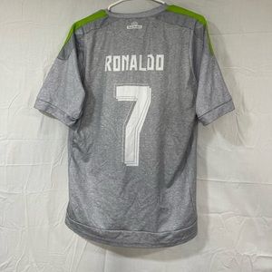 #7 Ronaldo Real Madrid 15/16 Grey and Green Away Size Medium Replica Shirt